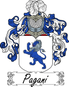 Araldica Italiana Coat of arms used by the Italian family Pagani