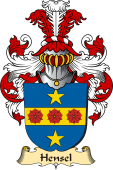 v.23 Coat of Family Arms from Germany for Hensel