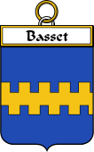 French Coat of Arms Badge for Basset