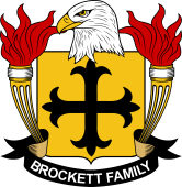 Coat of arms used by the Brockett family in the United States of America