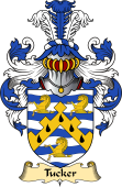 English Coat of Arms (v.23) for the family Tucker or Tooker