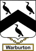 English Coat of Arms Shield Badge for Warburton