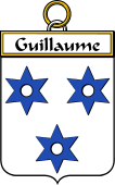 French Coat of Arms Badge for Guillaume