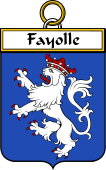 French Coat of Arms Badge for Fayolle