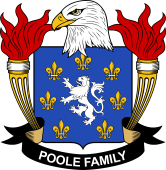 Coat of arms used by the Poole family in the United States of America
