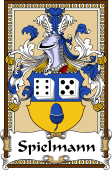 German Coat of Arms Wappen Bookplate  for Spielmann