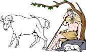 Gods and Goddesses Clipart image: Argos Guarding Io