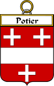 French Coat of Arms Badge for Potier