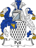 English Coat of Arms for the family Pell