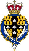British Garter Coat of Arms for Ellis (England)