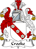 English Coat of Arms for the family Crook (e)