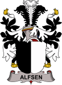 Coat of arms used by the Danish family Alfsen