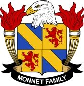 Coat of arms used by the Monnet family in the United States of America