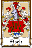 German Coat of Arms Wappen Bookplate  for Fisch