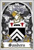 German Wappen Coat of Arms Bookplate for Sanders
