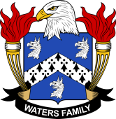 Coat of arms used by the Waters family in the United States of America