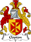 English Coat of Arms for the family Clopton
