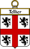 French Coat of Arms Badge for Tellier