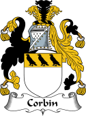 English Coat of Arms for the family Corbin or Corben