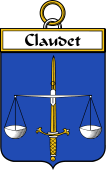 French Coat of Arms Badge for Claudet