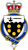 British Garter Coat of Arms for Nixon (England)
