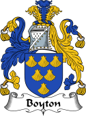 English Coat of Arms for the family Boyton