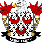 Coat of arms used by the Keene family in the United States of America