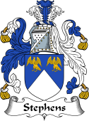 English Coat of Arms for the family Stephens or Stevens