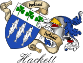 Sept (Clan) Coat of Arms from Ireland for Hackett