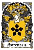 Danish Coat of Arms Bookplate for Sorensen