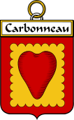French Coat of Arms Badge for Carbonneau