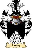 English Coat of Arms (v.23) for the family Loney