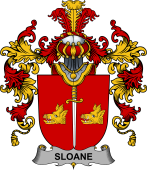 Irish Family Coat of Arms (v.25b) Sloane
