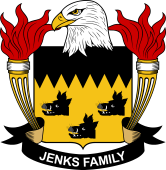 Coat of arms used by the Jenks family in the United States of America