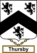 English Coat of Arms Shield Badge for Thursby