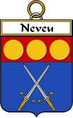 French Coat of Arms Badge for Neveu