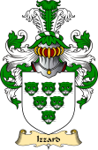 English Coat of Arms (v.23) for the family Izzard