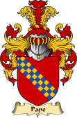 English Coat of Arms (v.23) for the family Pape