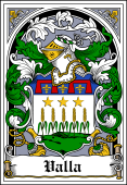Italian Coat of Arms Bookplate for Valla