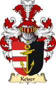 v.23 Coat of Family Arms from Germany for Keiser