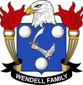 Coat of arms used by the Wendell family in the United States of America