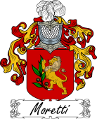 Araldica Italiana Coat of arms used by the Italian family Moretti