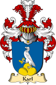 v.23 Coat of Family Arms from Germany for Karl