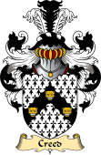 English Coat of Arms (v.23) for the family Creed