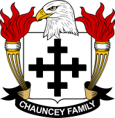 Coat of arms used by the Chauncey family in the United States of America