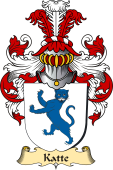 v.23 Coat of Family Arms from Germany for Katte