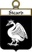 French Coat of Arms Badge for Sicard