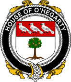 Irish Coat of Arms Badge for the O'HEGARTY family