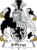 English Coat of Arms for the family Jeffreys (Wales)