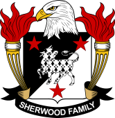 Coat of arms used by the Sherwood family in the United States of America